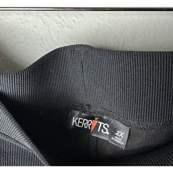 NWT KERRITS Microcord Bootcut Riding Pants 2XL Tall BLACK Pull On Stretch - Picture 3 of 4